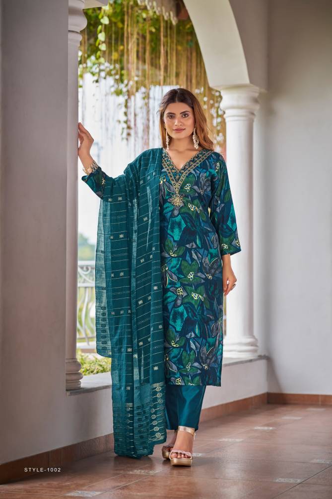 Muskan Vol 5 By Ossm Chanderi Modal Foil Printed Kurti With Bottom Dupatta Wholesale Online